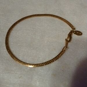 Ambassador signed gold tone bracelet 7" NWT (sku 659)